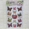 Butterfly flower three-dimensional layer tiling decorative painting three-dimensional handcrafted layer wall tiling European-style room living room decorative wall full image